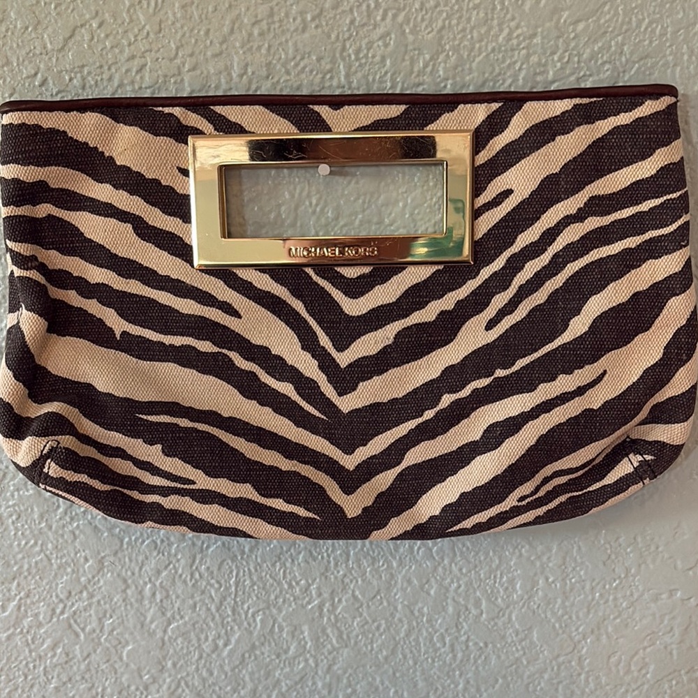 Michael Kors Zebra Print Clutch